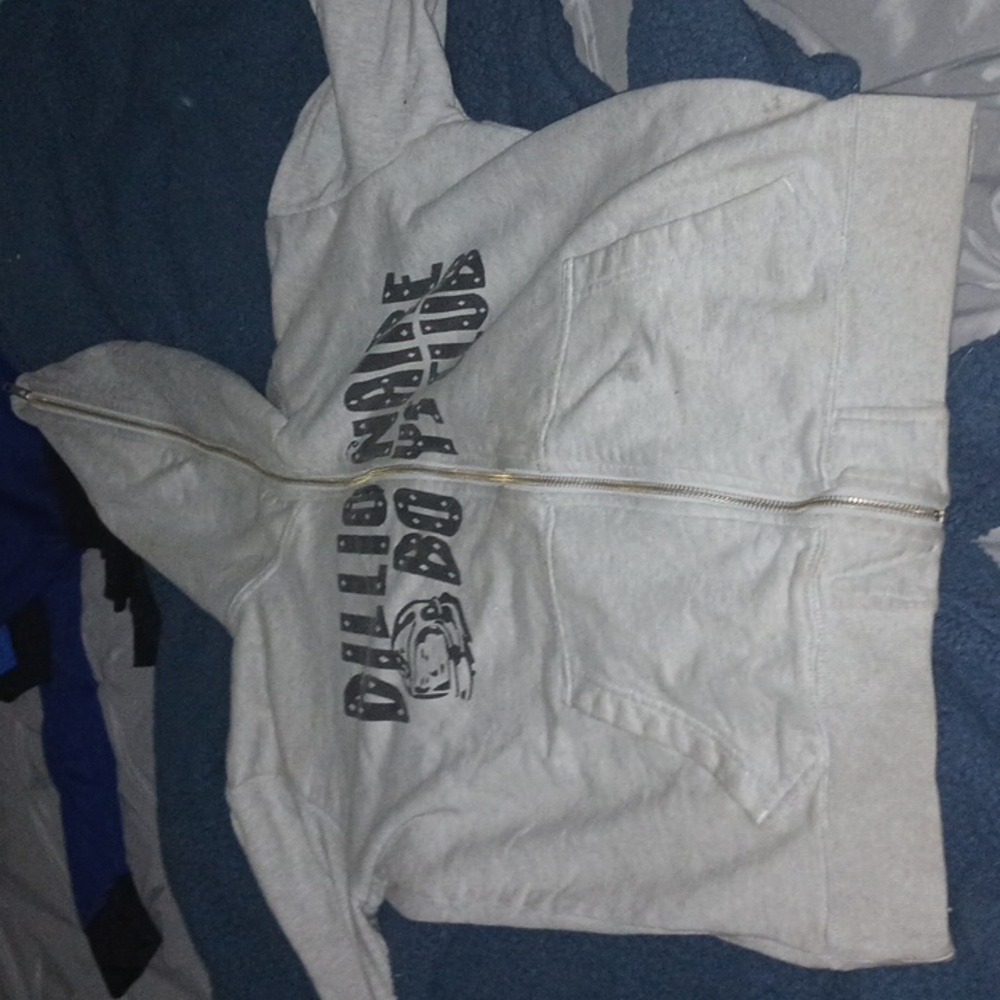 Grey zip up billionaire boys club hoodie